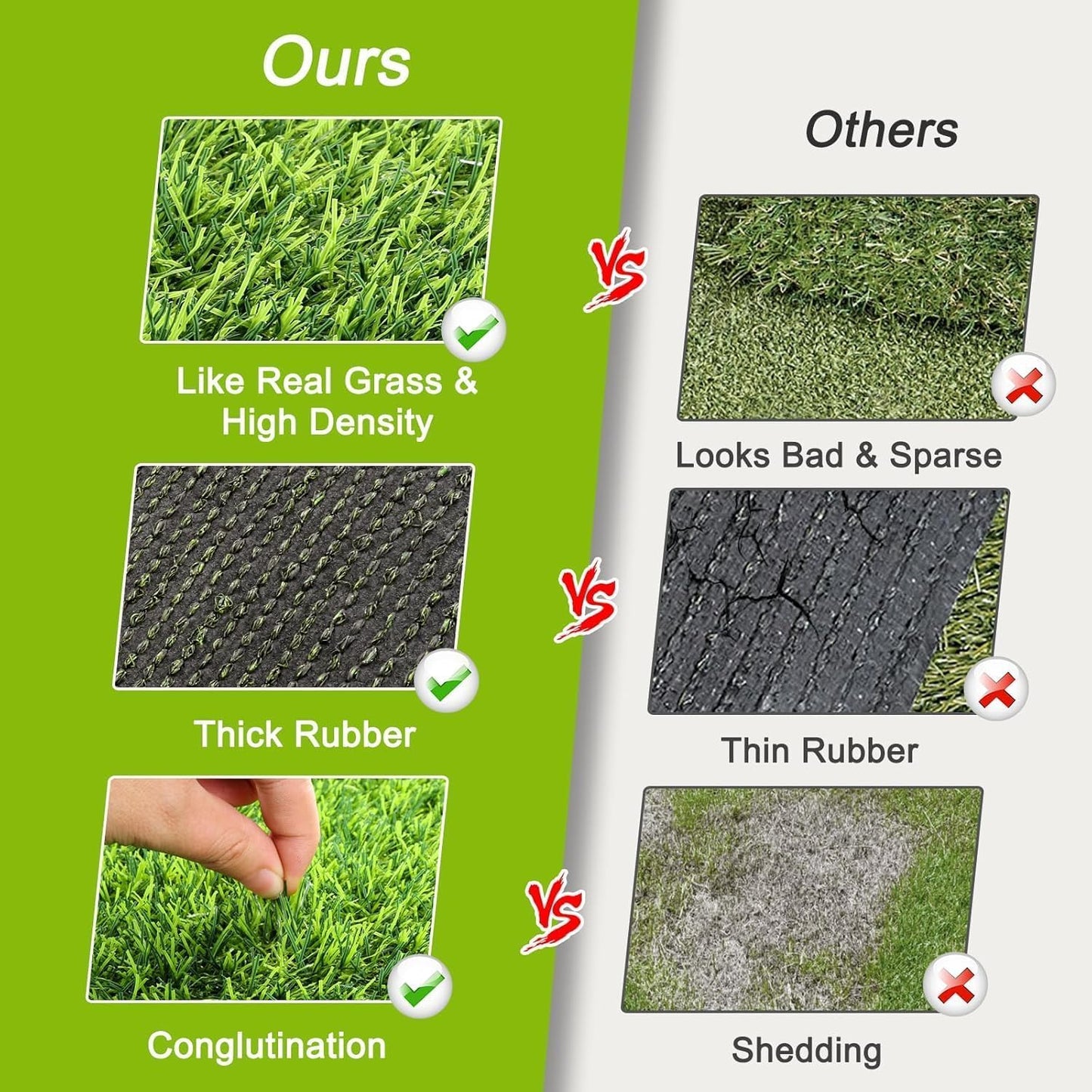 2 Pack Grass Pee Pads for Dogs Potty, Reusable Artificial Grass Mat for Puppy & Cats (26inx30in) | Grass Mat with Drainage Holes, Indoor Outdoor Flooring Fake Grass Doormat-Easy to Clean 25.9"x30"