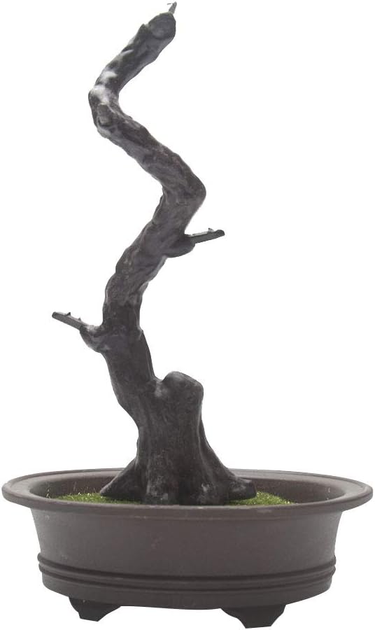 Artificial Bonsai Pine Tree, 11Inch Faux Potted Plant Desk Display Fake Tree Pot Ornaments, Japanese Cedar Bonsai Plant for Home, Office Decoration