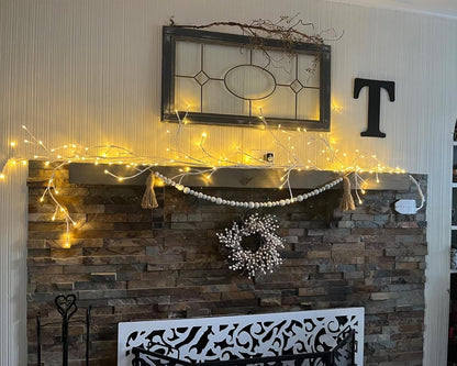 2PCS Enchanted Willow Vine Lights for Home Decor,Flexible DIY Lighted Branches with Remote On/Off Timer Dimmer,7.5FT Lighted Willow Vine 144LEDs for Bedroom Aesthetic Living Room Decor,Brown