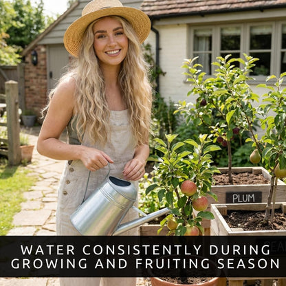 Apple, Plum & Pear Trees (3-Pack) – Dwarf Fruit Trees, Easy Grow Backyard Orchard Starter Kit (6 Pack - 2 of Each)