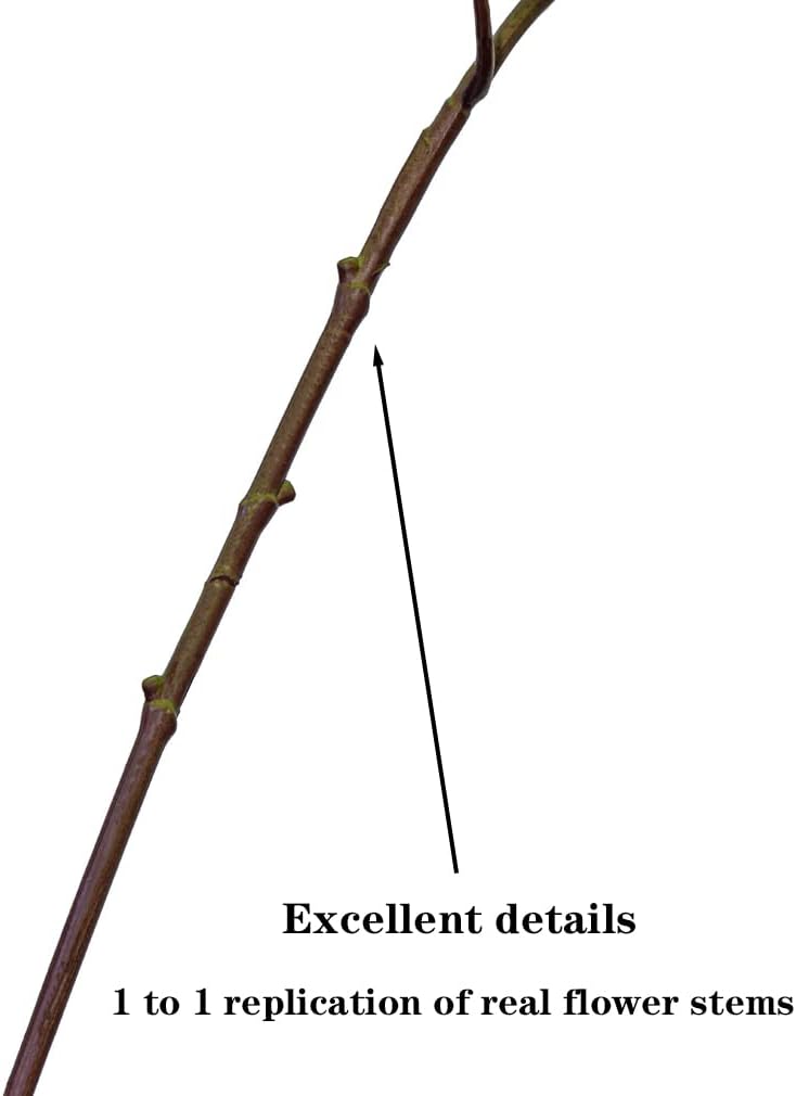 Artificial Orchid Plant, 35 Inch 4 Pcs Phalaenopsis Flowers with Leaves, Real Touch Orchid Stems for Home Decoration