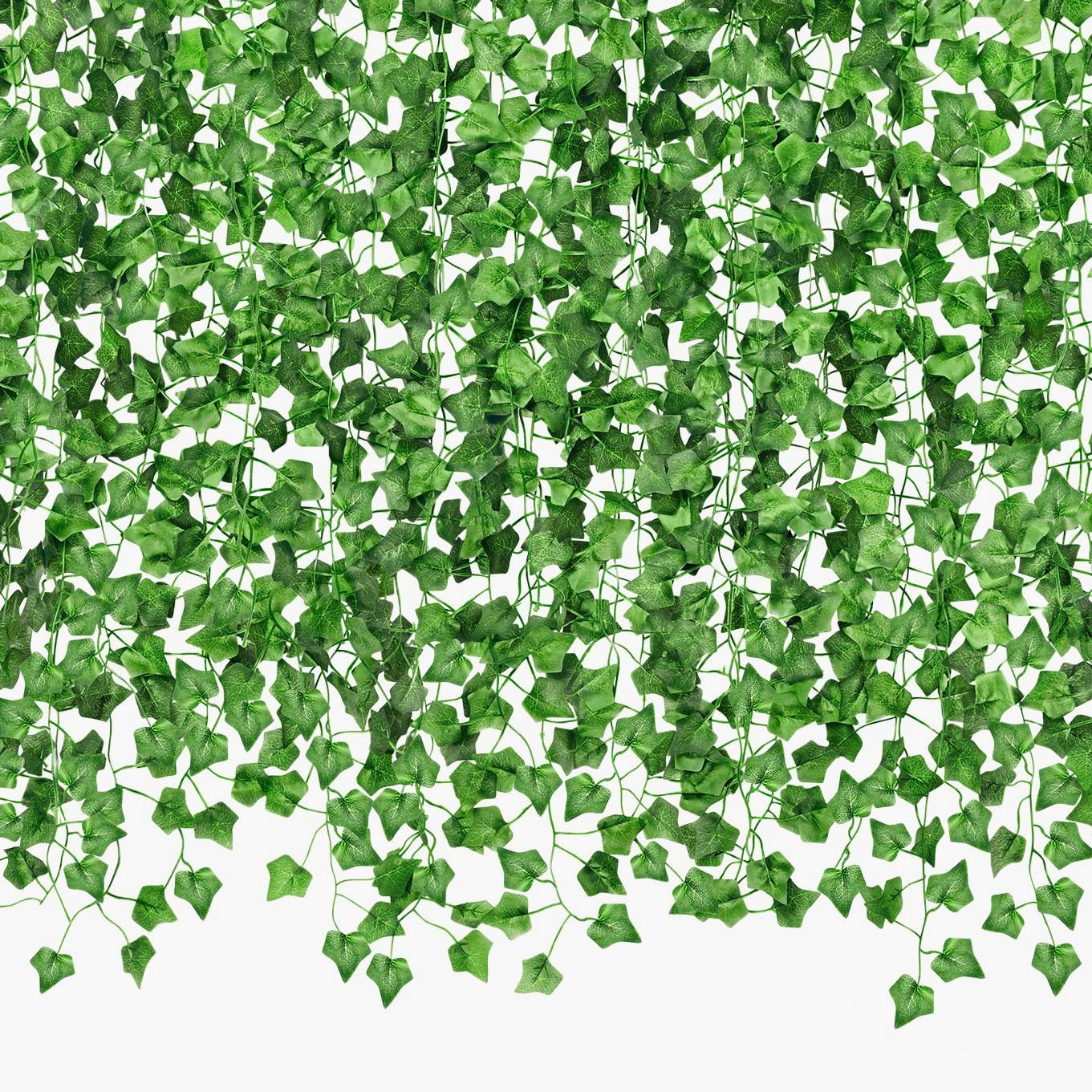96 Pack 672Ft Artificial Ivy Garland, Fake Vines UV Resistant Greenery Leaves Fake Plants Hanging Aesthetic Vines for Home Bedroom Party Garden Wall Room Decor