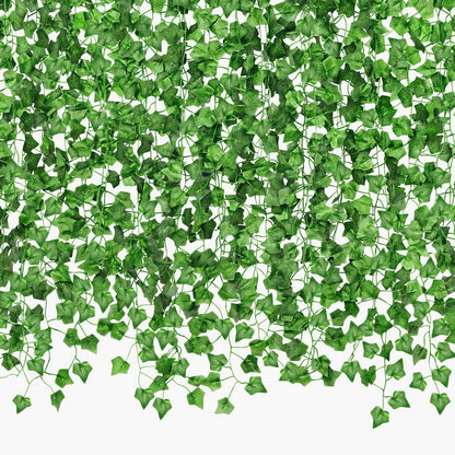 96 Pack 672Ft Artificial Ivy Garland, Fake Vines UV Resistant Greenery Leaves Fake Plants Hanging Aesthetic Vines for Home Bedroom Party Garden Wall Room Decor