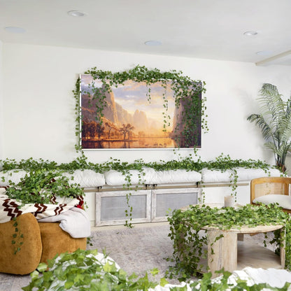 96 Pack 672Ft Artificial Ivy Garland, Fake Vines UV Resistant Greenery Leaves Fake Plants Hanging Aesthetic Vines for Home Bedroom Party Garden Wall Room Decor