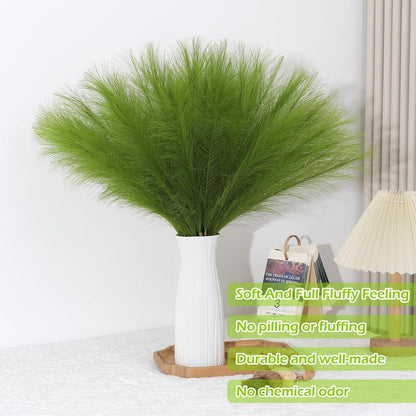 Pampas Grass Decor 30 Pcs 21.7 Inch Faux Brown Pampas Grass Bulk Artificial Dried Flowers Small Vase Filler Pompas Grass.