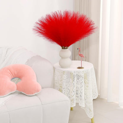 Pampas Grass Decor 30 Pcs 21.7 Inch Faux Brown Pampas Grass Bulk Artificial Dried Flowers Small Vase Filler Pompas Grass.