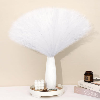 Pampas Grass Decor 30 Pcs 21.7 Inch Faux Brown Pampas Grass Bulk Artificial Dried Flowers Small Vase Filler Pompas Grass.