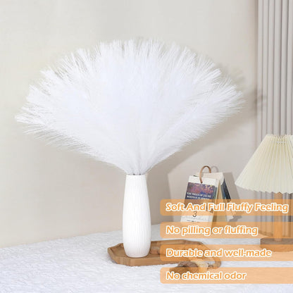 Pampas Grass Decor 30 Pcs 21.7 Inch Faux Brown Pampas Grass Bulk Artificial Dried Flowers Small Vase Filler Pompas Grass.