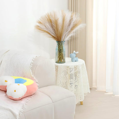 Pampas Grass Decor 30 Pcs 21.7 Inch Faux Brown Pampas Grass Bulk Artificial Dried Flowers Small Vase Filler Pompas Grass.