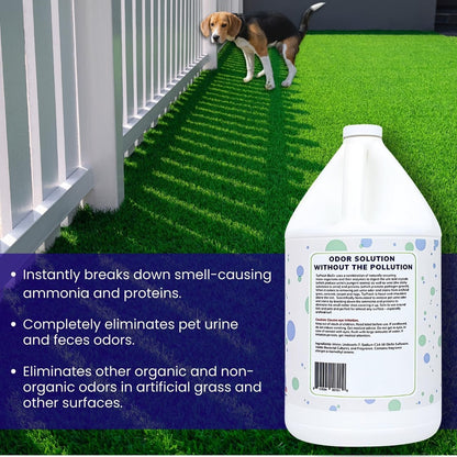 BioX Artificial Turf Odor Eliminator – Yard Deodorizer for Dog Urine & Feces – Natural Concentrate Outdoor Cleaner – Safe for Kids & Pets – 1 Gallon Fresh Cut Grass Scent