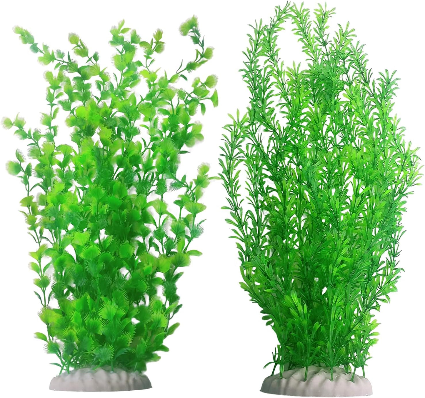 Aquarium Plants Plastic Realistic Tall Fish Tank Plant Decorations Seaweed Fish Tank Decor Artificial Plants Ornament for Aquarium Extra Large 21.7 Inches (Green,2 PCS)