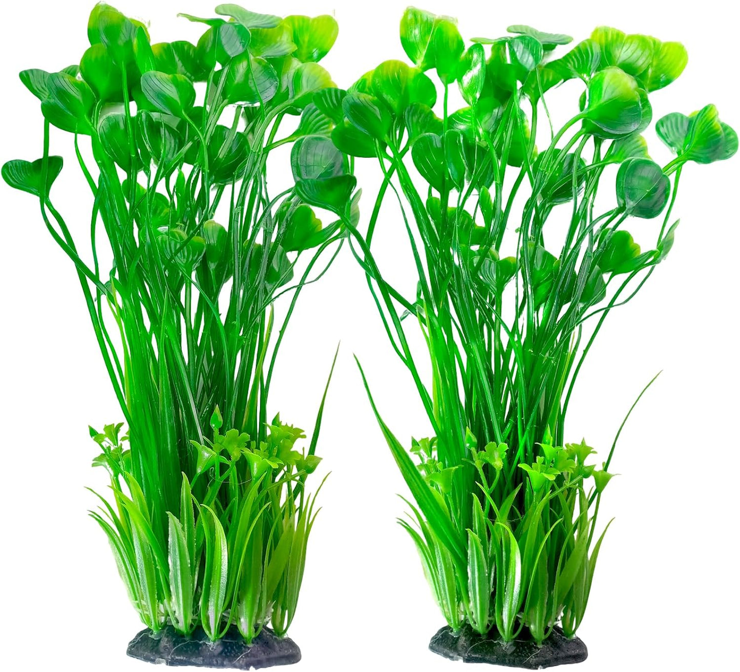 Aquarium Plants Plastic Realistic Tall Fish Tank Plant Decorations Seaweed Fish Tank Decor Artificial Plants Ornament for Aquarium Extra Large 21.7 Inches (Green,2 PCS)