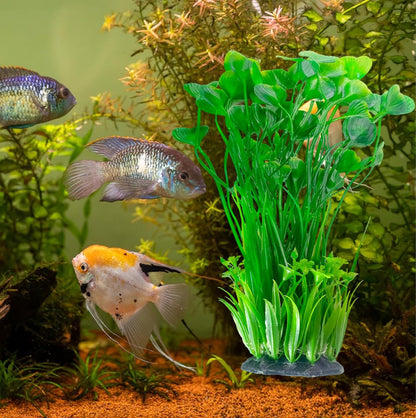 Aquarium Plants Plastic Realistic Tall Fish Tank Plant Decorations Seaweed Fish Tank Decor Artificial Plants Ornament for Aquarium Extra Large 21.7 Inches (Green,2 PCS)
