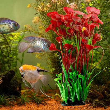 Aquarium Plants Plastic Realistic Tall Fish Tank Plant Decorations Seaweed Fish Tank Decor Artificial Plants Ornament for Aquarium Extra Large 21.7 Inches (Green,2 PCS)