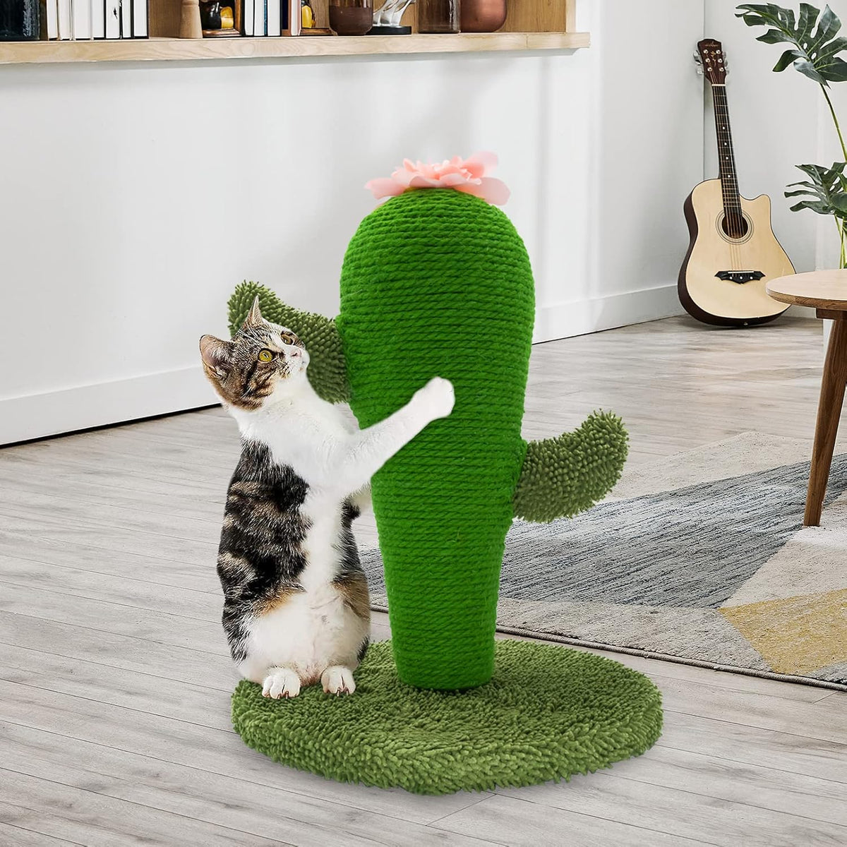 Cat Scratching Post, Cute Cactus Scratching Post, Nature Sisal Cat Scratcher for Indoor Cats and Kittens