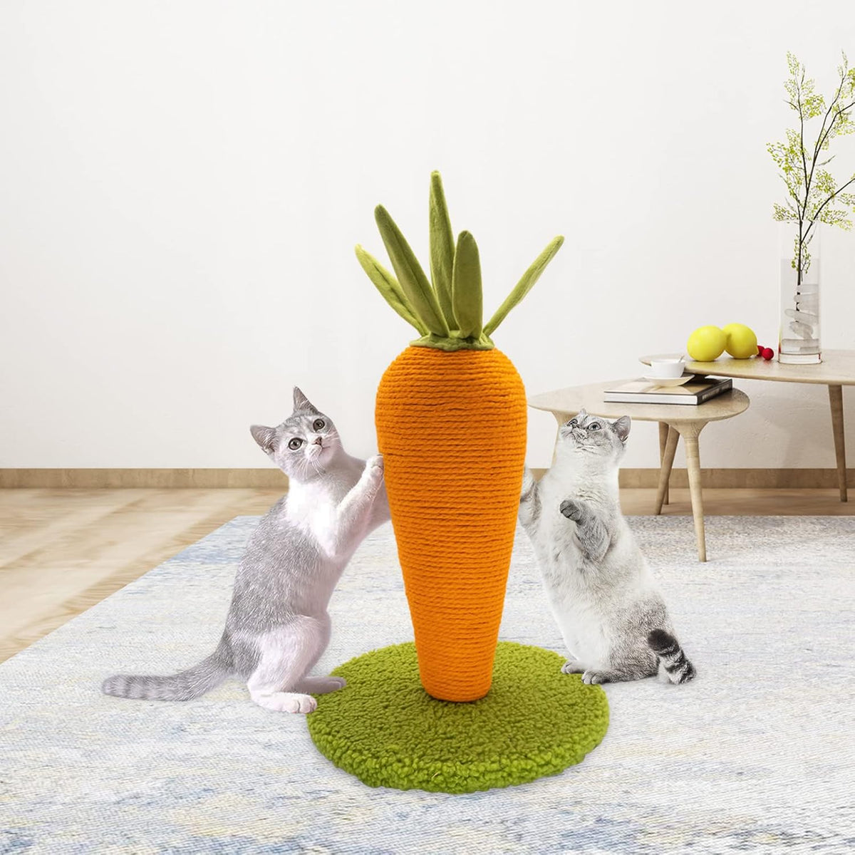 Cat Scratching Post, Cute Cactus Scratching Post, Nature Sisal Cat Scratcher for Indoor Cats and Kittens