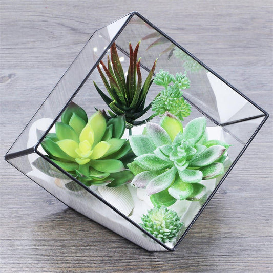 5 Pcs Assorted Artificial Succulents Plants Unpotted Small Green Cactus Echeveria Picks Fake Succulents Bulk for Succulent Garden Centerpiece Wreath Floral Arrangement Indoor Outdoor Home Décor