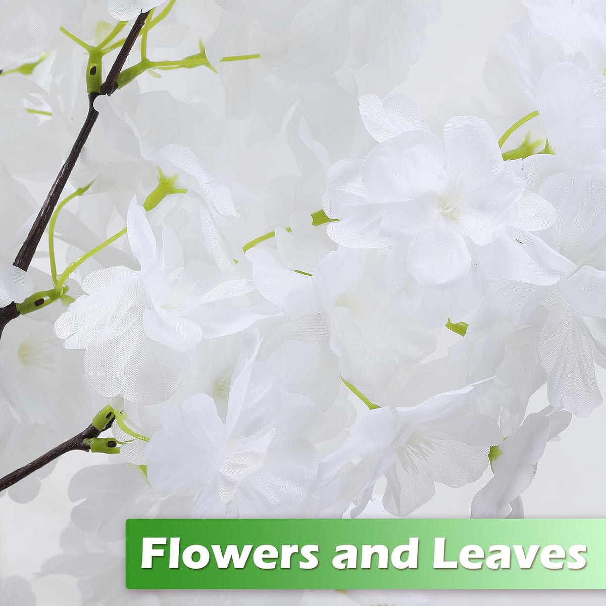 Artificial Cherry Blossom Tree Fake Plants Faux Pink Sakura Flowers, 4FT