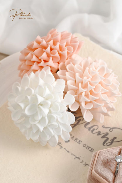 Artificial Wedding Dahlia Flowers 25 pcs Fake Roses with Stem for DIY Wedding Decor Centerpieces Arrangements Bouquets (Shades of Burnt Orange)