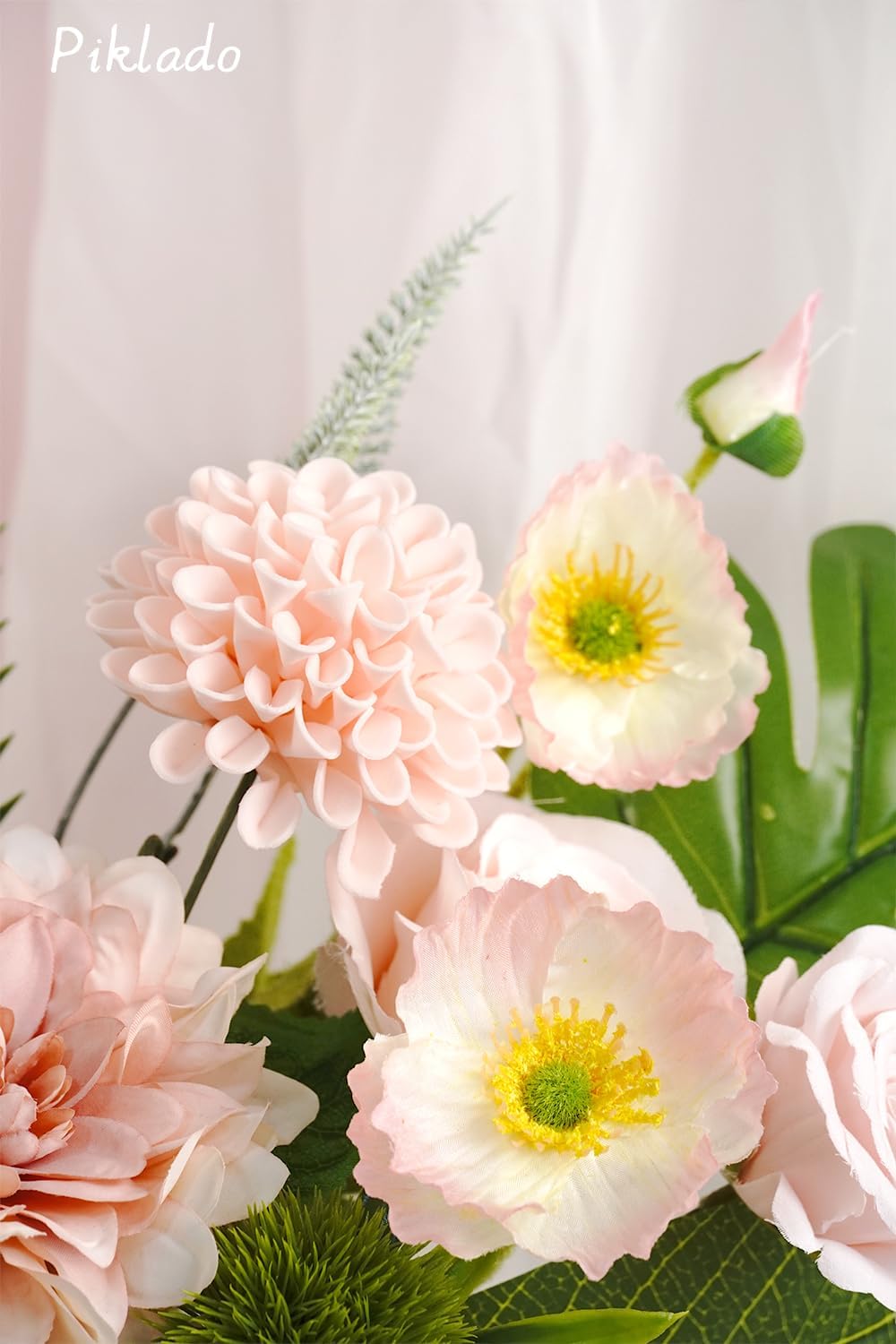Artificial Wedding Dahlia Flowers 25 pcs Fake Roses with Stem for DIY Wedding Decor Centerpieces Arrangements Bouquets (Shades of Burnt Orange)