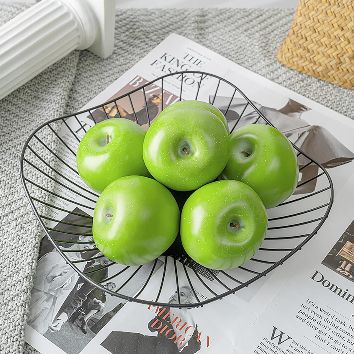 5Pcs Faux Pomegranate Fake Fruit Decor Realistic Artificial Pomegranate Simulation Fruits for Home Kitchen Party Restaurant Shop Display Photography Props