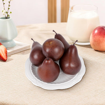 5Pcs Faux Pomegranate Fake Fruit Decor Realistic Artificial Pomegranate Simulation Fruits for Home Kitchen Party Restaurant Shop Display Photography Props