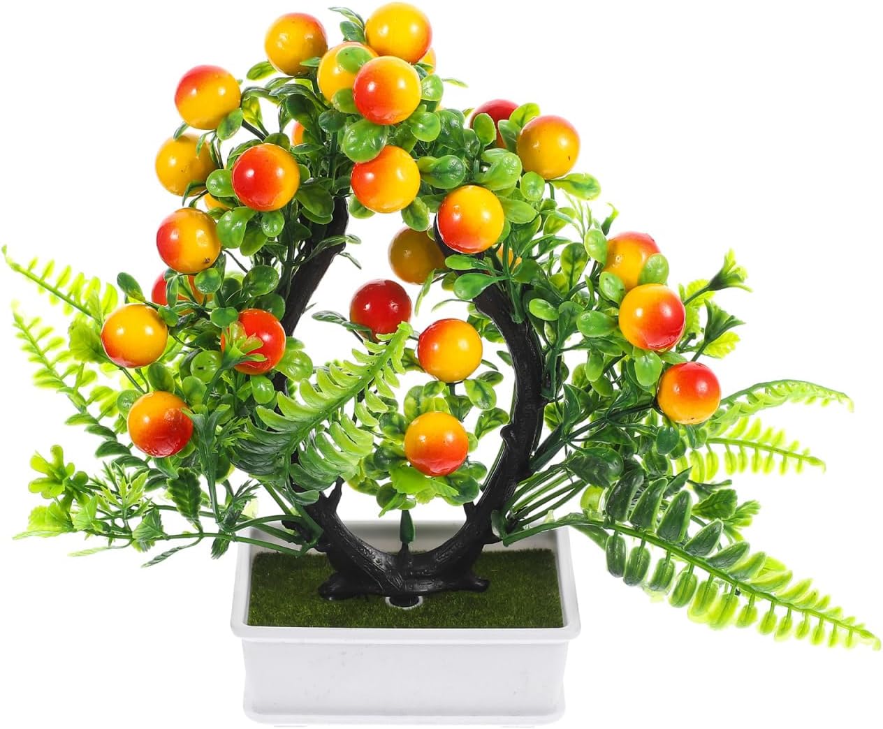 Artificial Peach Plant Potted Artificial Faux Fruit Greenery for Home Decor for Home Office Living Room Table Indoor Bedroom Ornaments