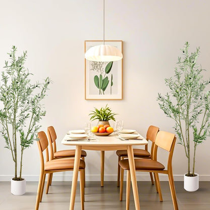 Fake Olive Tree 4FT Tall 1Pack with White Planter for Home Decor