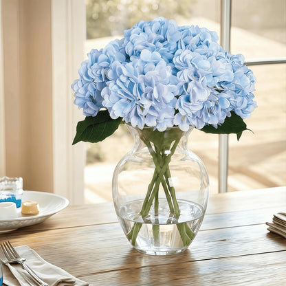 Artificial Flower Hydrangea Fake Hydrangea, Used in The Center of The Family Bathroom Desk Shelf or Wedding Bouquet Decoration, Contains 6 White Branches