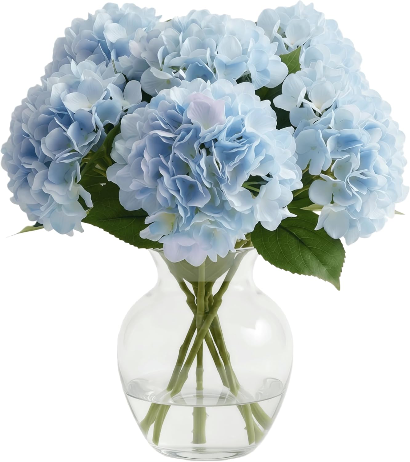 Artificial Flower Hydrangea Fake Hydrangea, Used in The Center of The Family Bathroom Desk Shelf or Wedding Bouquet Decoration, Contains 6 White Branches