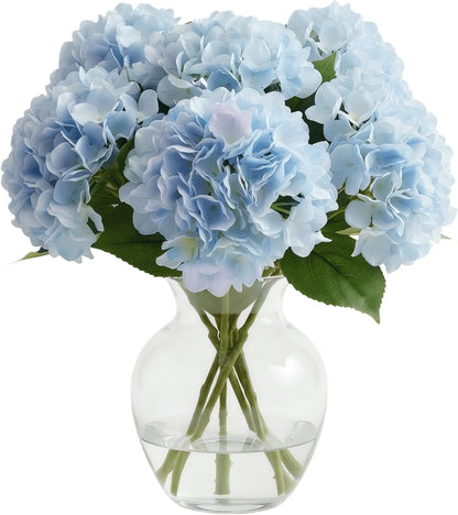 Artificial Flower Hydrangea Fake Hydrangea, Used in The Center of The Family Bathroom Desk Shelf or Wedding Bouquet Decoration, Contains 6 White Branches