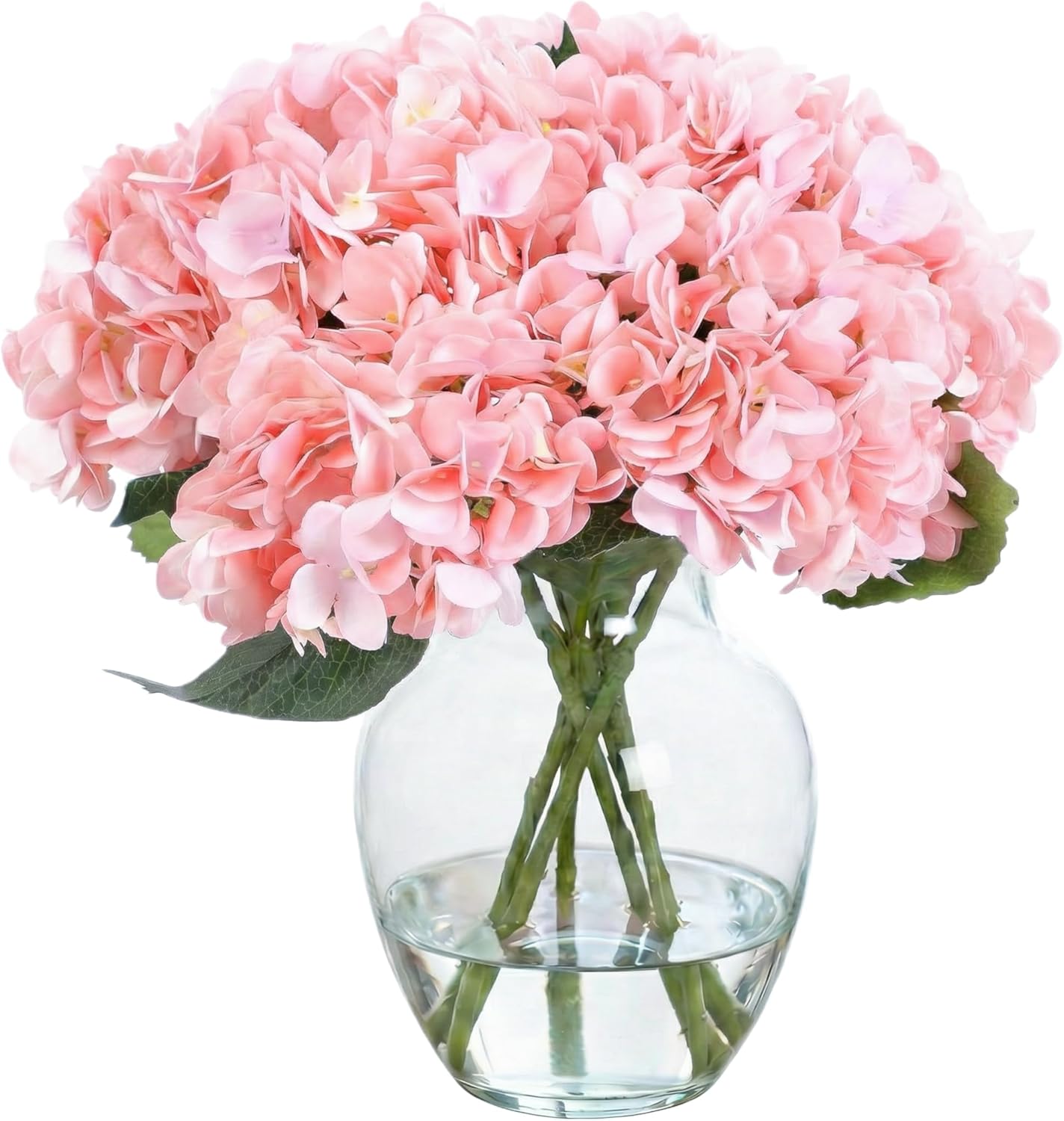 Artificial Flower Hydrangea Fake Hydrangea, Used in The Center of The Family Bathroom Desk Shelf or Wedding Bouquet Decoration, Contains 6 White Branches