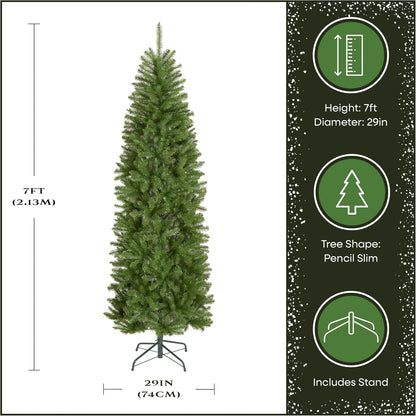 7ft Unlit Kingswood Fir Slim Christmas Tree