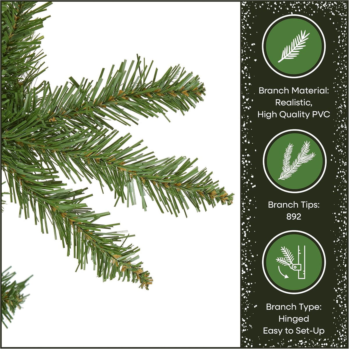7ft Unlit Kingswood Fir Slim Christmas Tree