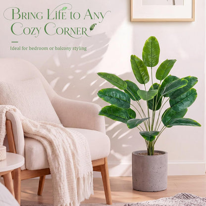 10 Pack Artificial Monstera Plants Outdoor, 29.5 Inch Large Faux Tropical Leaves UV Resistant Greenery Stems Bushes for Indoor Home Office Luau Wedding Party Decor