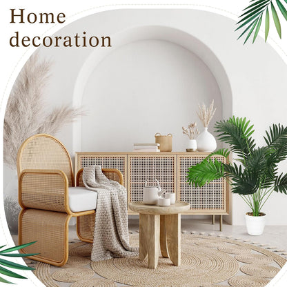 10 Pack Artificial Monstera Plants Outdoor, 29.5 Inch Large Faux Tropical Leaves UV Resistant Greenery Stems Bushes for Indoor Home Office Luau Wedding Party Decor