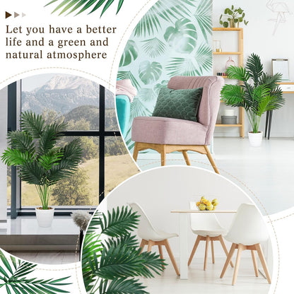 10 Pack Artificial Monstera Plants Outdoor, 29.5 Inch Large Faux Tropical Leaves UV Resistant Greenery Stems Bushes for Indoor Home Office Luau Wedding Party Decor