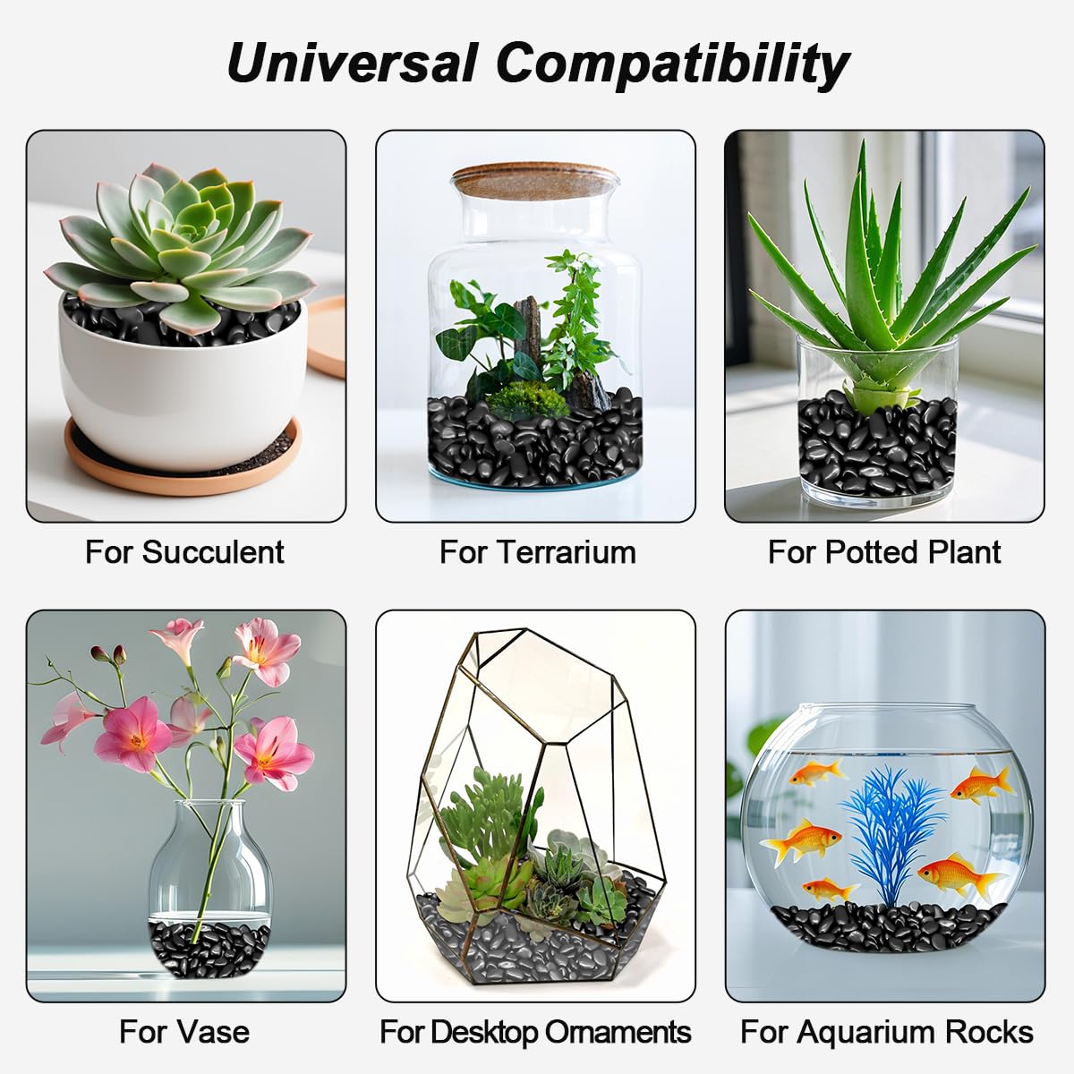 River Rocks, Decorative Ornamental Pebbles,Garden Landscaping Stones,Gravel Filler for Home Decoration Flower Bed Fish Tank Plants Vases Succulents
