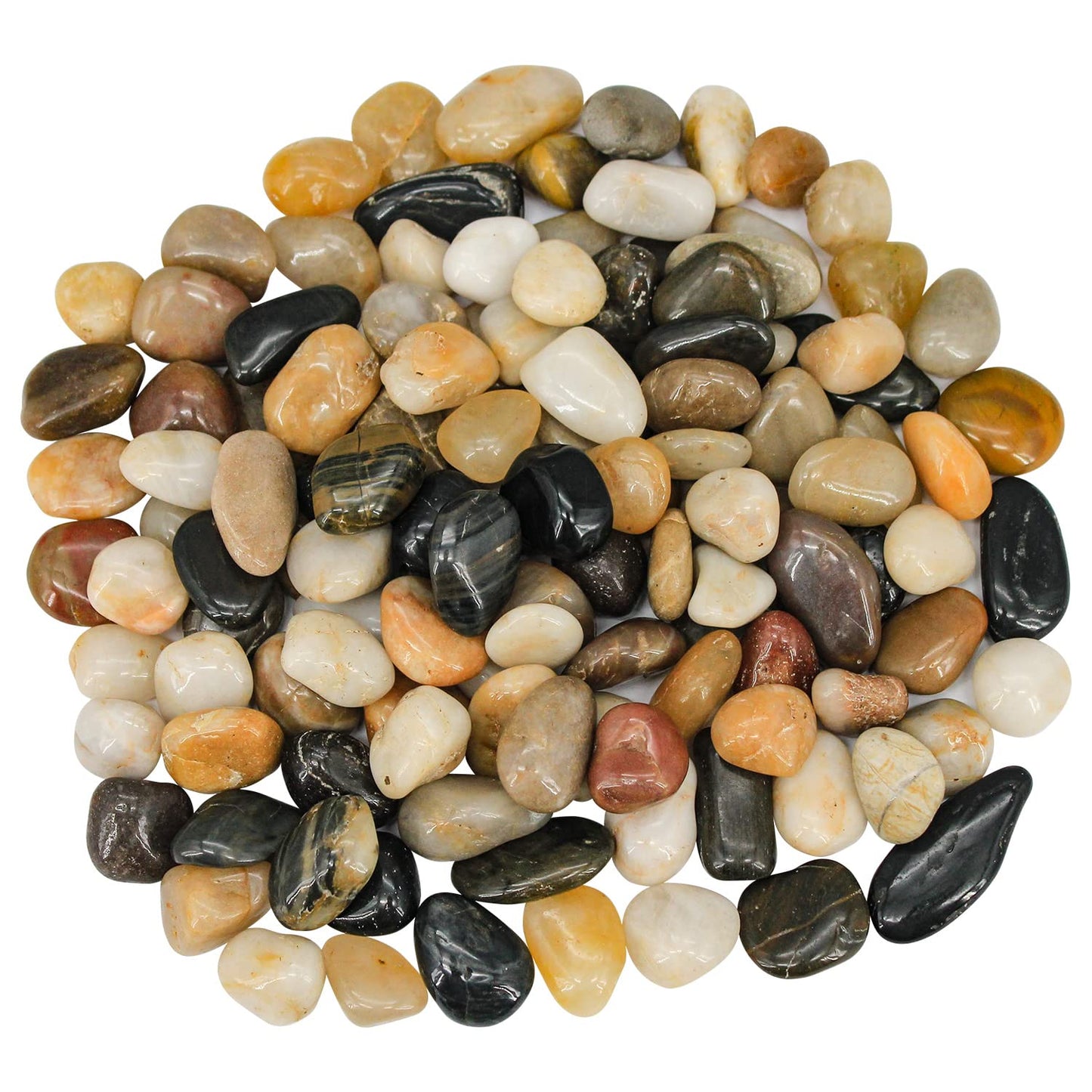 River Rocks, Decorative Ornamental Pebbles,Garden Landscaping Stones,Gravel Filler for Home Decoration Flower Bed Fish Tank Plants Vases Succulents