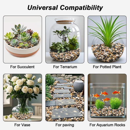 River Rocks, Decorative Ornamental Pebbles,Garden Landscaping Stones,Gravel Filler for Home Decoration Flower Bed Fish Tank Plants Vases Succulents