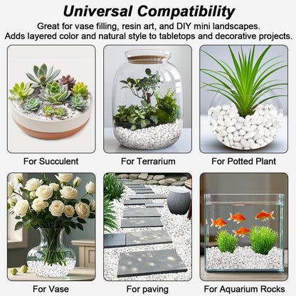 River Rocks, Decorative Ornamental Pebbles,Garden Landscaping Stones,Gravel Filler for Home Decoration Flower Bed Fish Tank Plants Vases Succulents