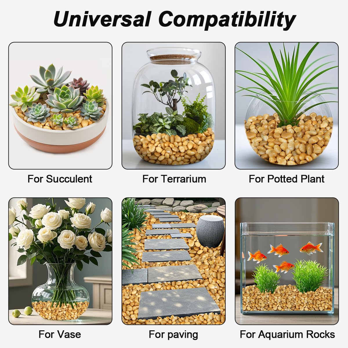 River Rocks, Decorative Ornamental Pebbles,Garden Landscaping Stones,Gravel Filler for Home Decoration Flower Bed Fish Tank Plants Vases Succulents