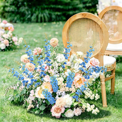 30 Branches Delphinium Artificial Flowers 22.8” Blue Tall Artificial Silk Flowers Bulk for Vase Faux Larkspur Flowers for Wedding Party Table Centerpieces Garden Outdoors Floral Arrangement 6PCS