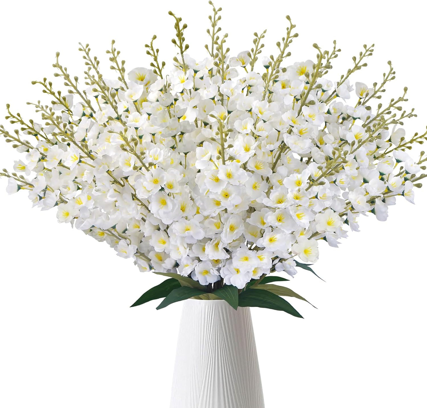 30 Branches Delphinium Artificial Flowers 22.8” Blue Tall Artificial Silk Flowers Bulk for Vase Faux Larkspur Flowers for Wedding Party Table Centerpieces Garden Outdoors Floral Arrangement 6PCS