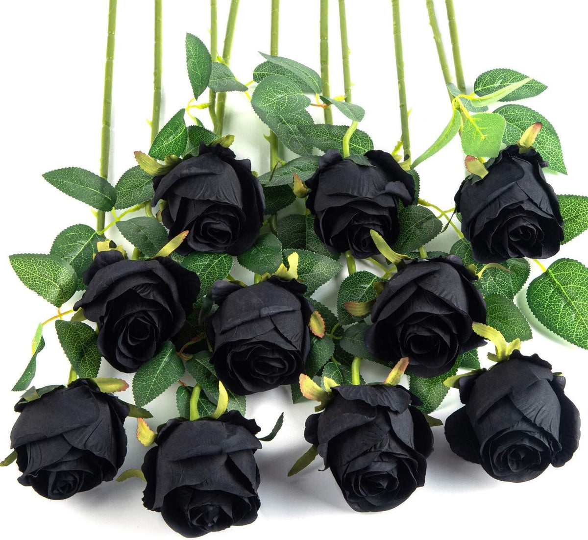 10pcs Artificial Rose Flowers Long Stem Fake Silk Roses for DIY Wedding Bouquet Table Centerpiece Home Decor (Light Pink)