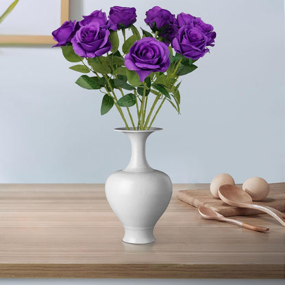 10pcs Artificial Rose Flowers Long Stem Fake Silk Roses for DIY Wedding Bouquet Table Centerpiece Home Decor (Light Pink)