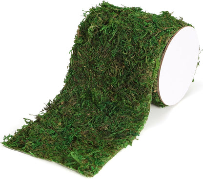 Moss Roll, Dried Moss for Crafts, Moss Table Runner for Fairy Gardens, Wedding Woodland Decor, Preserved Moss Mat for Table Decoration (12" W x 60" L)