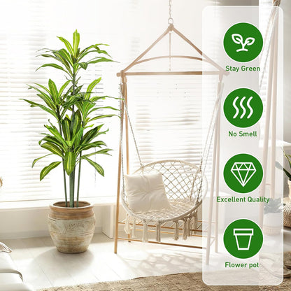 2 Pack 6 FT Artificial Dracaena Tree for Home Living Room Porch