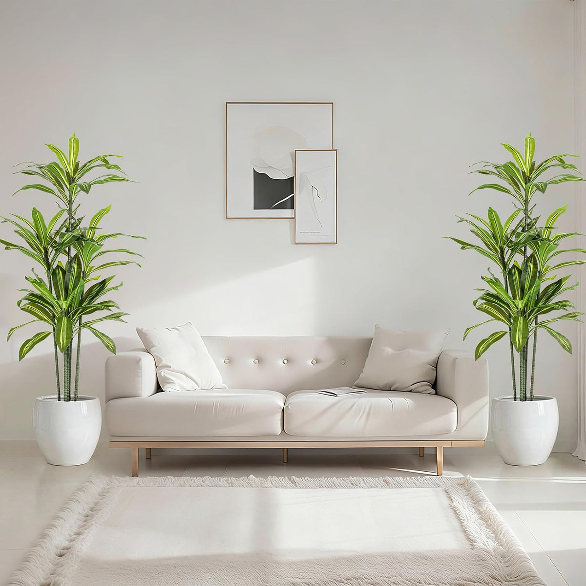 2 Pack 6 FT Artificial Dracaena Tree for Home Living Room Porch