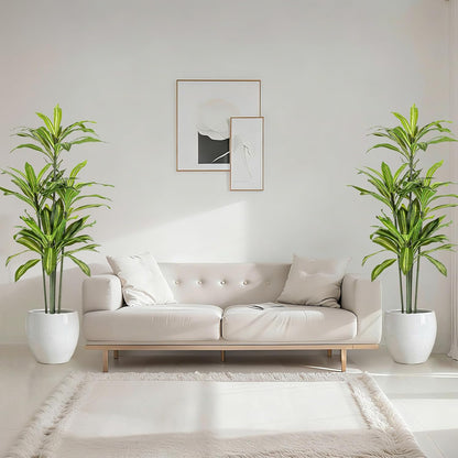 2 Pack 6 FT Artificial Dracaena Tree for Home Living Room Porch